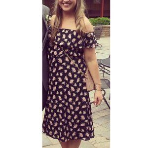 Betsy Johnson Floral off the shoulder Dress